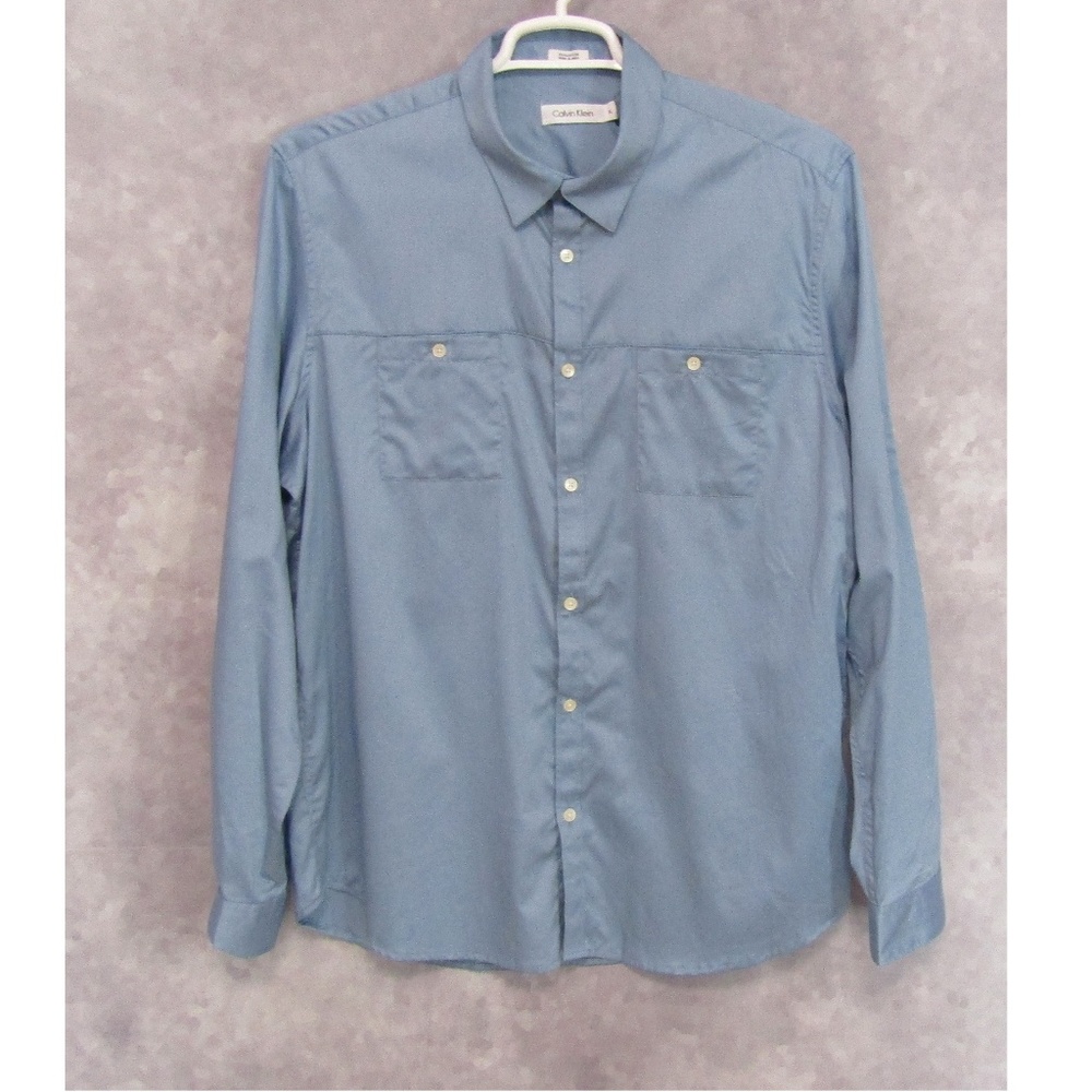 NWT Calvin Klein Fresh Blue Roll Tab Shirt Size XL